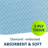 Tidi Blue Procedure Towel, 13 x 18 Inch, CS/500 – Bulk Facility Cleaning Supply - Commercial Wipes & Paper Supplies for commercial facility supply