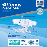 Attends® Bariatric Briefs, 3X-Large Attends® Bariatric Attends Healthcare Products