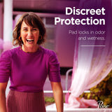 Poise Bladder Control Pads, Disposable, Heavy Absorbency, Regular Length, 3" x 11", Adult Female, Absorb-Loc Core