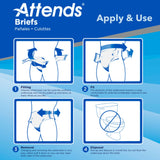 Attends® Stretch Briefs, Medium /