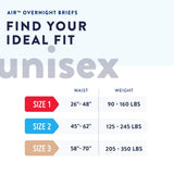 Prevail Air™ Overnight Briefs Overnight Absorbency, Size 1 Prevail Air™ Overnight First Quality