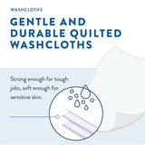 Prevail Adult Washcloths, Soft Pack, Aloe, Vitamin E, 12" x 8"