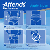 Attends® Care Moderate Absorbent Underwear, Regular