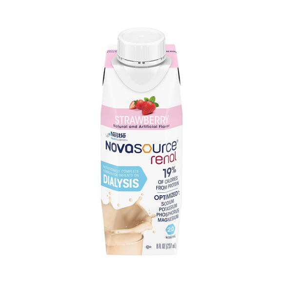 Novasource® Renal Strawberry Oral Supplement, 8 oz. Carton – hospital-grade bulk supply for institutions | popular with Amazon shoppers