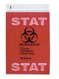 Specimen Transport Bag with Document Pouch, Zip Closure, Red Tinted with STAT print, 6 x 9 Inch ASP Global, CS/1000 – Bulk Facility Bag Supp… - Facility Bags & Liners for comm…