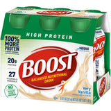 Boost High Protein Vanilla Nutrition Shake, 8 oz Bottle Case of 24