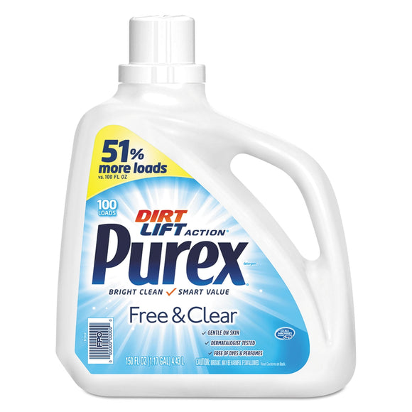 Purex® Free & Clear Hypoallergenic Laundry Detergent, 150 fl oz. Purex® Free & Clear Lagas – hospital-grade bulk supply for institutions | frequently purchased on Amazon
