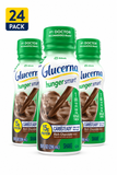 Glucerna Hunger Smart shakes in rich chocolate flavor with a 24-pack label.