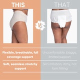 Nexwear Women's Pull-On Absorbent Underwear, Large, Tan Nexwear Valrico LLC