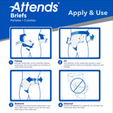 Attends® DermaDry™ Plus Incontinence Brief, Medium
