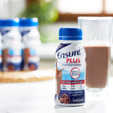 Ensure® Plus Chocolate Oral Supplement, 8-ounce bottle