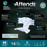Attends® Premier Briefs, Medium