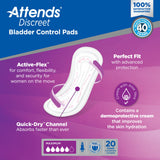 Attends® Discreet Women's Maximum Bladder Control Pad, 13-Inch Length