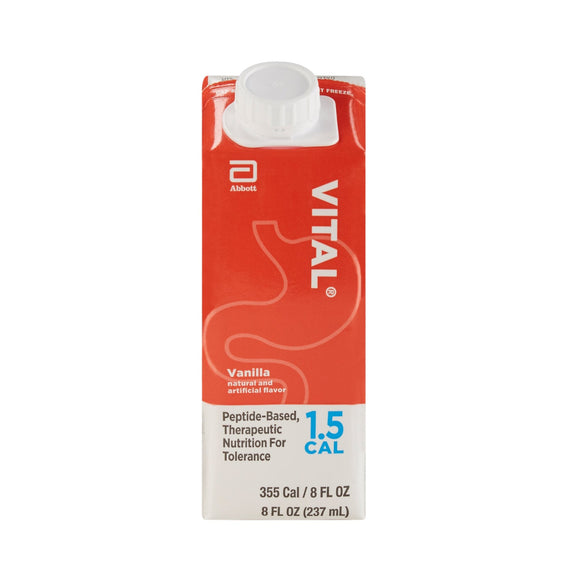 Vital® 1.5 Cal Vanilla Oral Supplement, 8 oz. Carton – Health & Beauty | <ul> <li>Vital 1.5 cal provides peptide-based therapeutic nutrition that's rich in calories for sole-source or supplemental tube feeding</li> <li>The balanced formulation aids pati