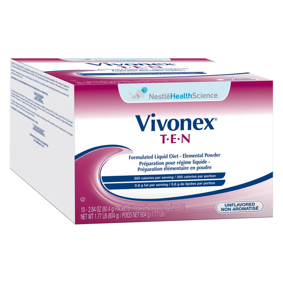 Vivonex® T.E.N. Elemental Oral Supplement, 2.84-ounce Packet – Health & Beauty | <ul> <li>Only 3% of calories from fat to help support gastric emptying and reduce pancreatic stimulation</li> <li>Requires minimal digestive functionality for assimilation while pr