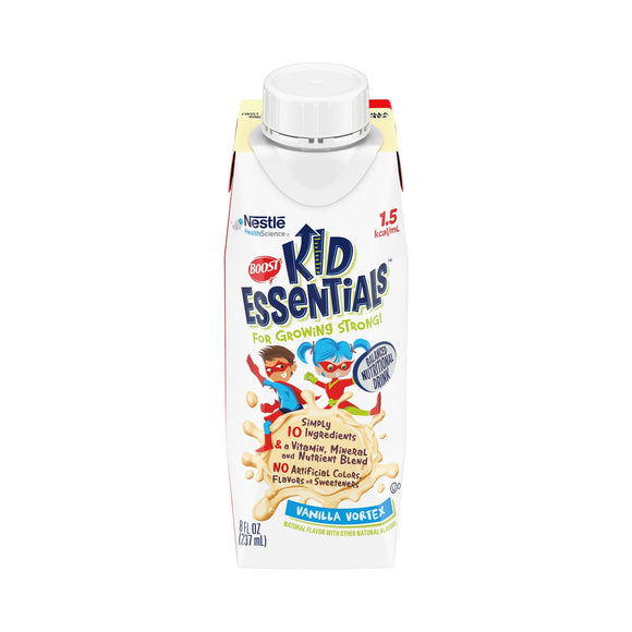 Boost® Kid Essentials™ 1.5 Vanilla Pediatric Oral Supplement / Tube Feeding Formula, 8 oz. Carton – Nutritional Drinks & Shakes | <ul> <li>CalciLock® blend of essential nutrients to support healthy bone development </li> <li>This nutrient blend includes calcium, phosphorus, magnesium, zinc, and vitamins D, C